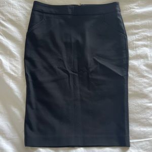 Zara Basics Black High/ mid waist pencil skirt. Sz S